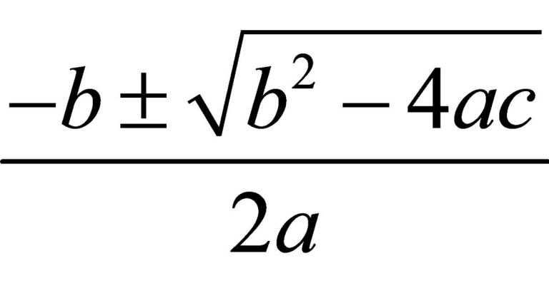 La famosa fórmula de ecuaciones de segundo grado 4
